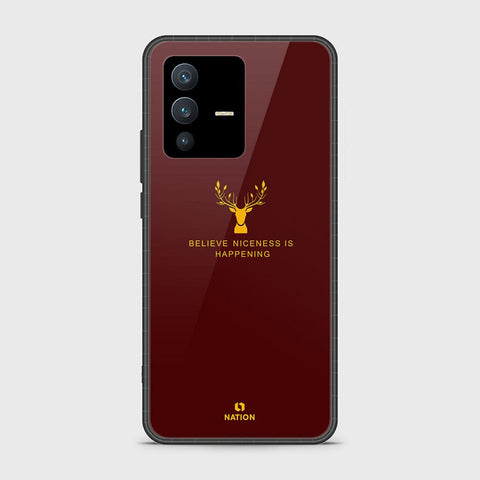 Vivo V23 5G Cover - Nice Series - HQ Ultra Shine Premium Infinity Glass Soft Silicon Borders Case (Fast Delivery)