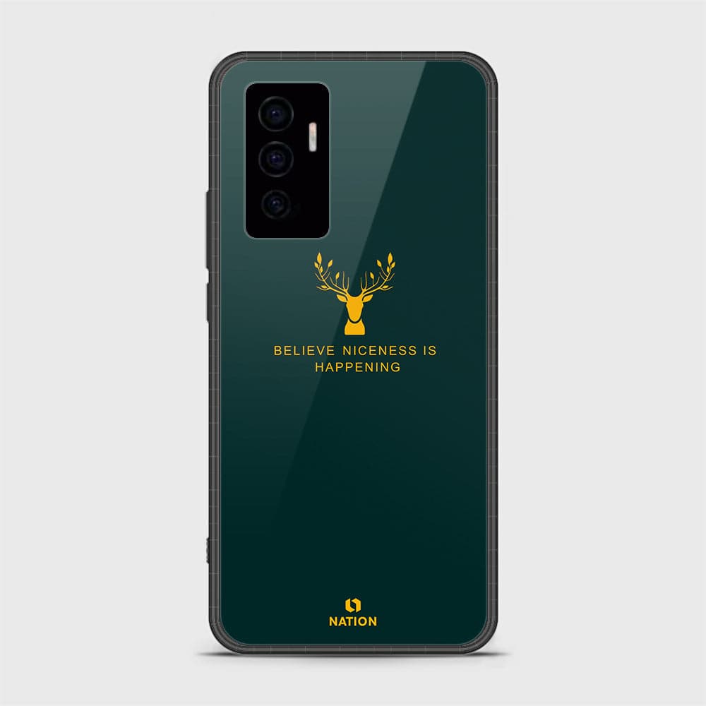 Vivo V23e Cover- Nice Series - D16 - HQ Ultra Shine Premium Infinity Glass Soft Silicon Borders Case ( Fast Delivery )
