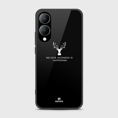 Vivo Y17s Cover- Nice Series - HQ Ultra Shine Premium Infinity Glass Soft Silicon Borders Case (Fast Delivery)