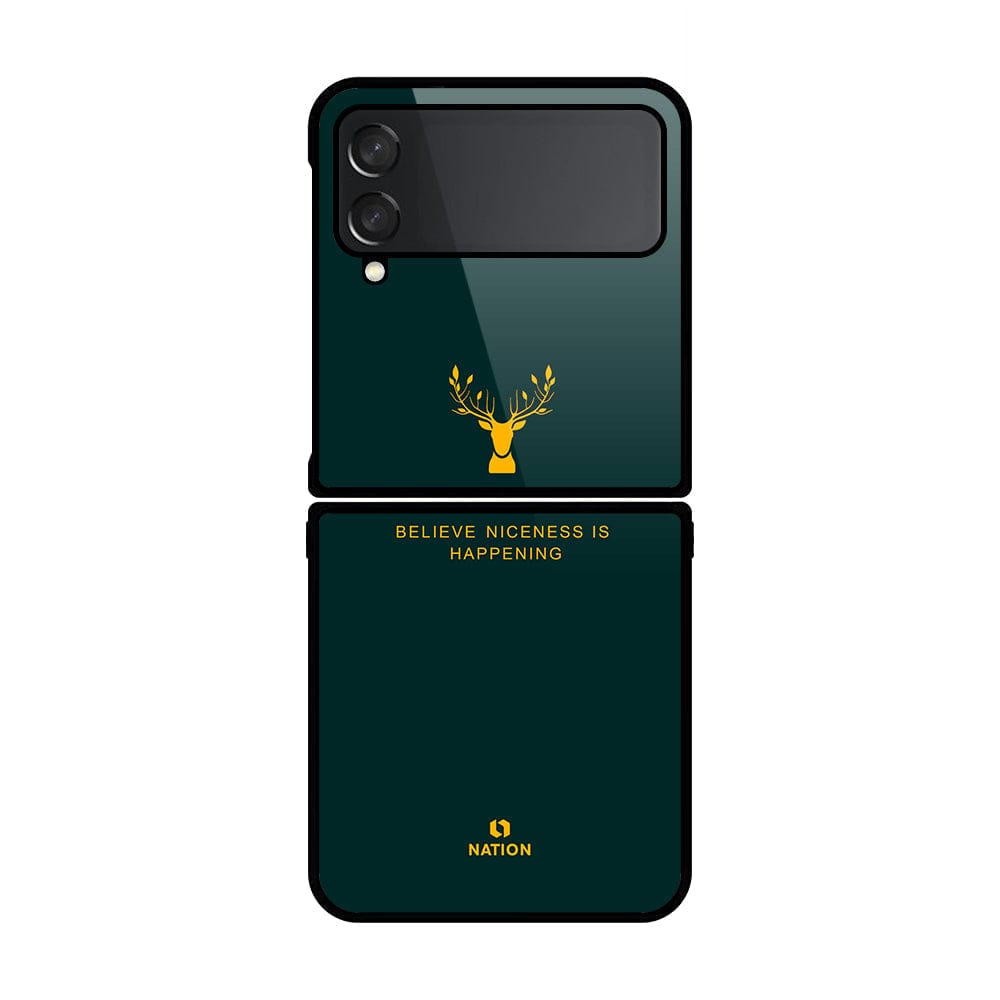 Samsung Galaxy Z Flip 4 5G Cover- Nice Series D273 - HQ Premium Shine Durable Shatterproof Case - Soft Silicon Borders ( Fast Delivery )