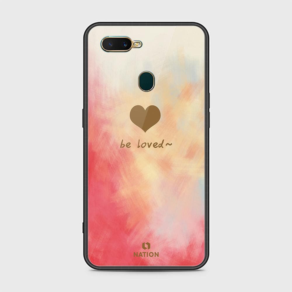 Oppo A7 Cover - Design 444 - Onation Heart Series - HQ Ultra Shine Premium Infinity Glass Soft Silicon Borders Case (Fast Delivery)
