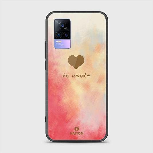 Vivo V21e Cover - Onation Heart Series - D1 - HQ Ultra Shine Premium Infinity Glass Soft Silicon Borders Case ( Fast Delivery )