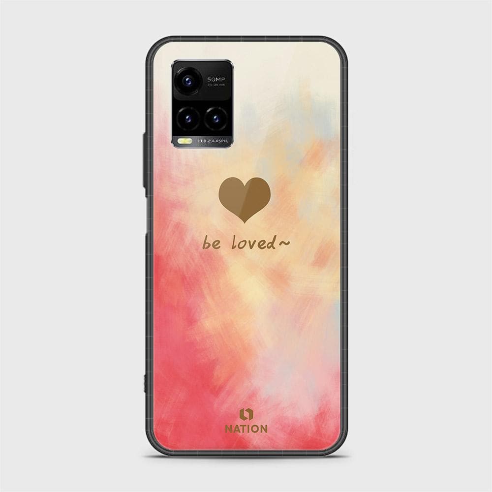 Vivo Y21 Cover - Onation Heart Series - D23 - HQ Ultra Shine Premium Infinity Glass Soft Silicon Borders Case ( Fast Delivery )