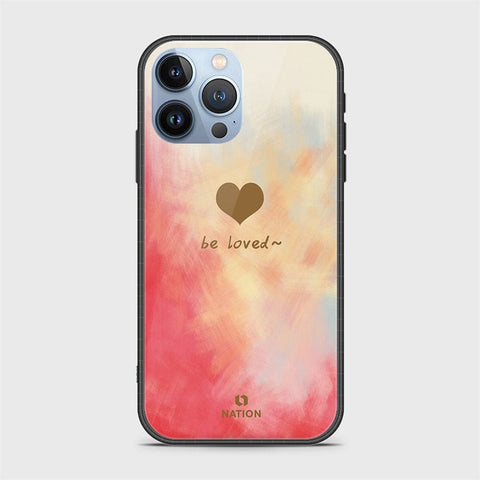 iPhone 14 Pro Max Cover- Onation Heart Series - D39 - HQ Ultra Shine Premium Infinity Glass Soft Silicon Borders Case ( Fast Delivery )