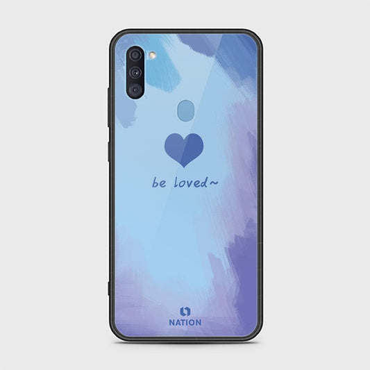 Samsung Galaxy M11 Cover - ONation Heart Series - D345- HQ Ultra Shine Premium Infinity Glass Soft Silicon Borders Case ( Fast Delivery )