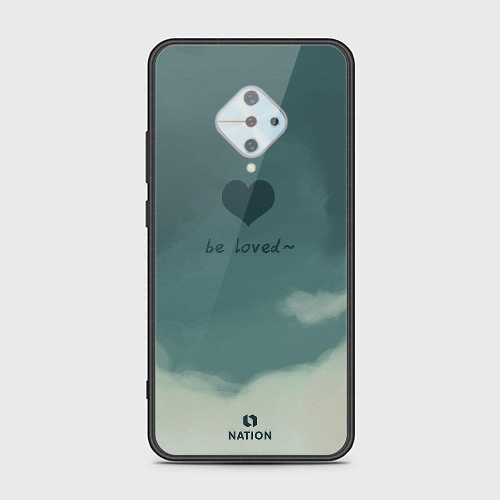 Vivo S1 Pro Cover - ONation Heart Series - D12 - HQ Ultra Shine Premium Infinity Glass Soft Silicon Borders Case ( Fast Delivery )