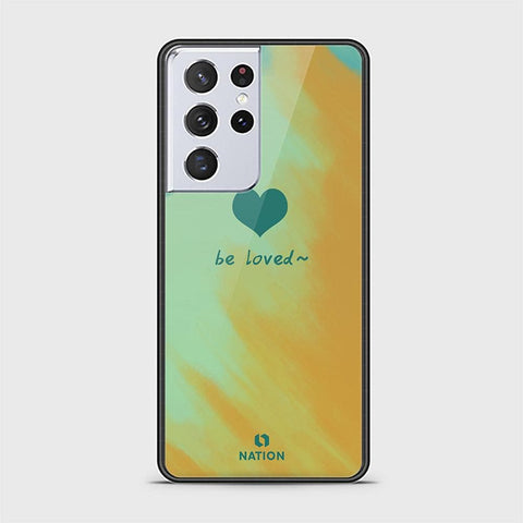 Samsung Galaxy S21 Ultra 5G Cover - Onation Heart Series - D5 - HQ Ultra Shine Premium Infinity Glass Soft Silicon Borders Case ( Fast Delivery )