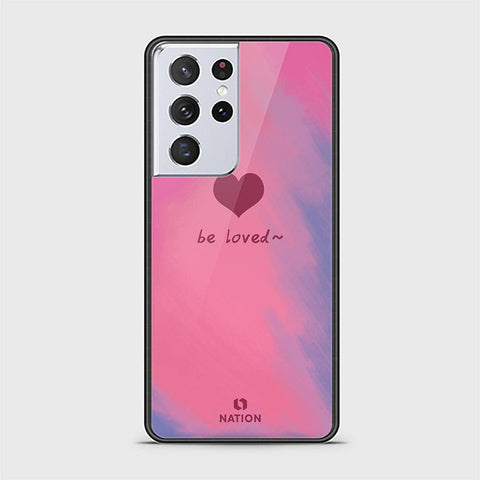 Samsung Galaxy S21 Ultra 5G Cover - Onation Heart Series - D5 - HQ Ultra Shine Premium Infinity Glass Soft Silicon Borders Case ( Fast Delivery )