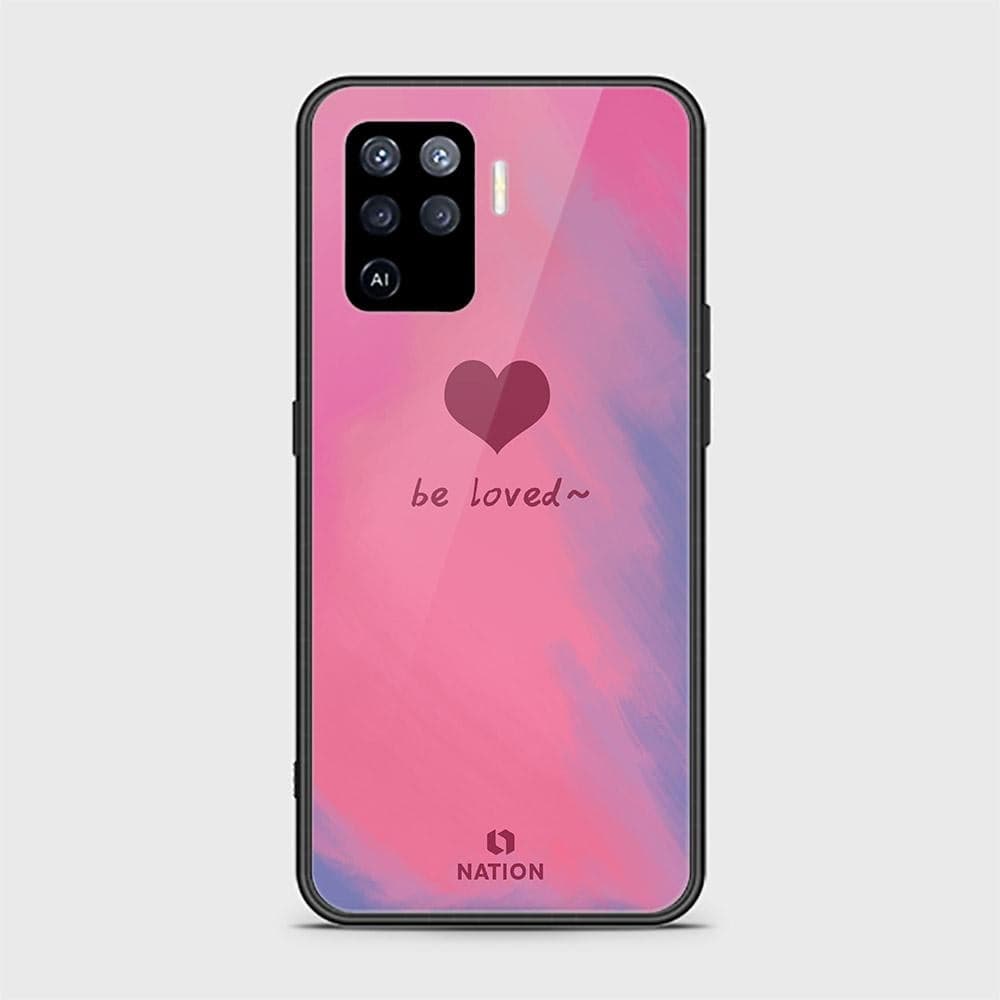 Oppo F19 Pro Cover - Onation Heart Series -D300 - HQ Ultra Shine Premium Infinity Glass Soft Silicon Borders Case ( Fast Delivery )