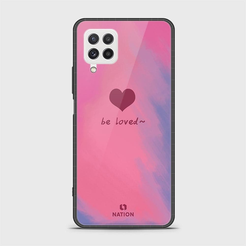 Samsung Galaxy M32 Cover - Onation Heart Series - D342 - HQ Ultra Shine Premium Infinity Glass Soft Silicon Borders Case ( Fast Delivery )