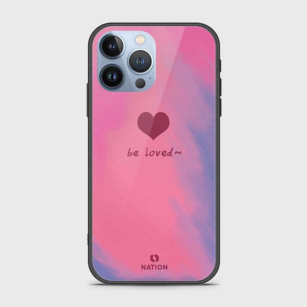 iPhone 14 Pro Max Cover- Onation Heart Series - D39 -HQ Ultra Shine Premium Infinity Glass Soft Silicon Borders Case ( Fast Delivery )