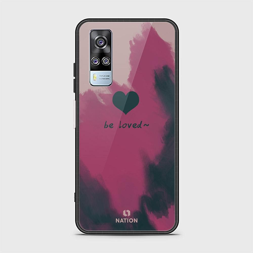 Vivo Y53s 4G Cover - ONation Heart Series - HQ Ultra Shine Premium Infinity Glass Soft Silicon Borders Case (Fast Delivery)