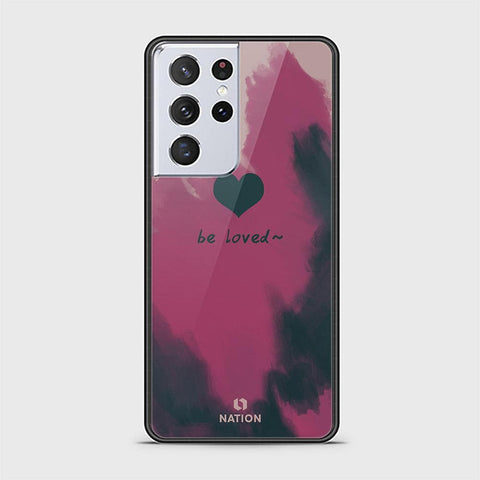 Samsung Galaxy S21 Ultra 5G Cover - Onation Heart Series - D5 - HQ Ultra Shine Premium Infinity Glass Soft Silicon Borders Case ( Fast Delivery )