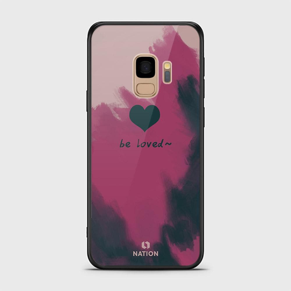 Samsung Galaxy S9 Cover - Onation Heart Series - D309 - HQ Ultra Shine Premium Infinity Glass Soft Silicon Borders Case ( Fast Delivery )