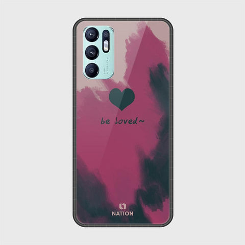 Oppo Reno 6 Cover - Onation Heart Series - D13 - HQ Ultra Shine Premium Infinity Glass Soft Silicon Borders Case ( Fast Delivery )