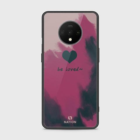 OnePlus 7T Cover - ONation Heart Series - D349 - HQ Ultra Shine Premium Infinity Glass Soft Silicon Borders Case ( Fast Delivery )
