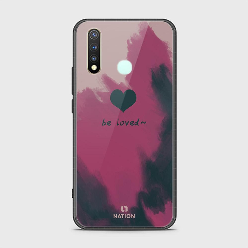 Vivo Y19 Cover - ONation Heart Series - D251 - HQ Ultra Shine Premium Infinity Glass Soft Silicon Borders Case ( Fast Delivery )