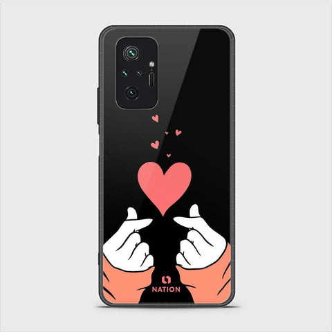 Xiaomi Redmi Note 10 Pro 4G Cover - ONation Heart Series - D39 - HQ Ultra Shine Premium Infinity Glass Soft Silicon Borders Case ( Fast Delivery )
