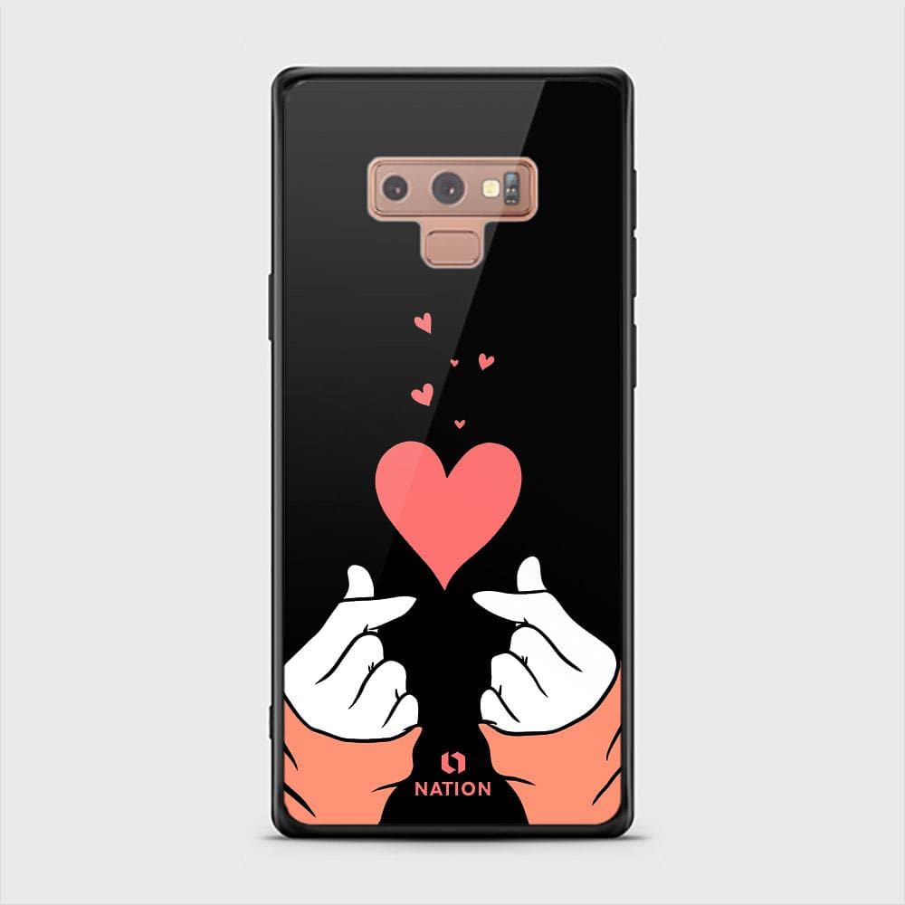 Samsung Galaxy Note 9 Cover - Onation Heart Series - D7 - HQ Ultra Shine Premium Infinity Glass Soft Silicon Borders Case ( Fast Delivery )