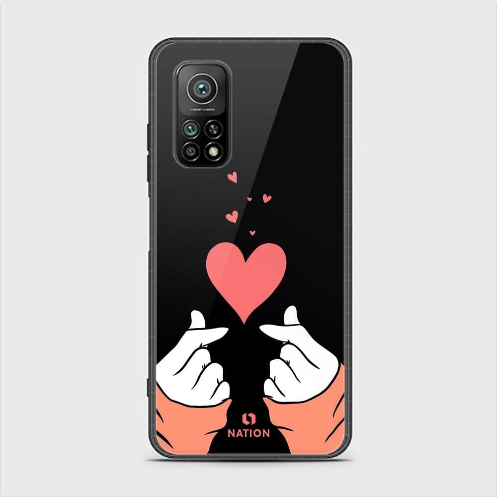 Xiaomi Mi 10T Cover - ONation Heart Series - D47 - HQ Ultra Shine Premium Infinity Glass Soft Silicon Borders Case ( Fast Delivery )