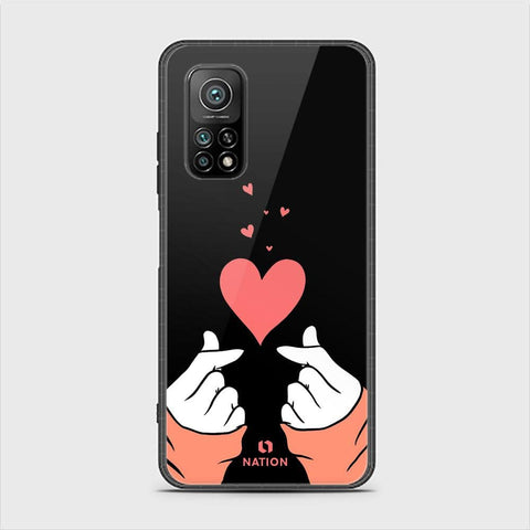 Xiaomi Mi 10T Cover - ONation Heart Series - D47 - HQ Ultra Shine Premium Infinity Glass Soft Silicon Borders Case ( Fast Delivery )
