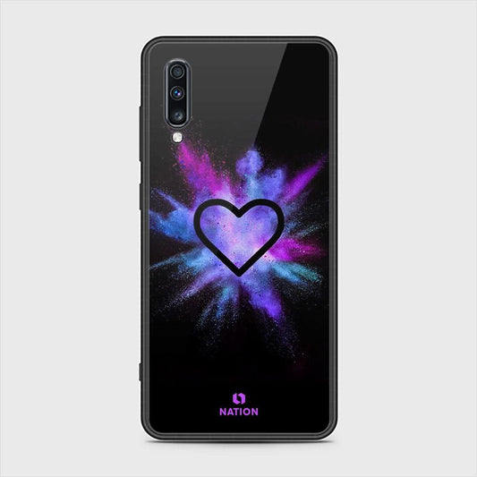 Samsung Galaxy A70 Cover - Onation Heart Series - HQ Ultra Shine Premium Infinity Glass Soft Silicon Borders Case ( Fast Delivery )