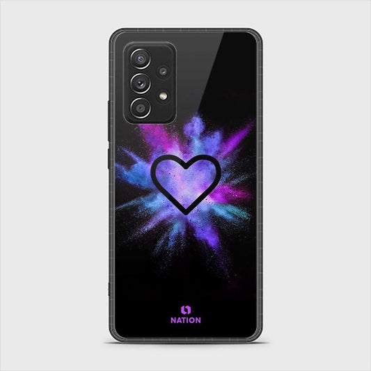 Samsung Galaxy A52s 5G Cover - ONation Heart Series -D269 - HQ Ultra Shine Premium Infinity Glass Soft Silicon Borders Case ( Fast Delivery )