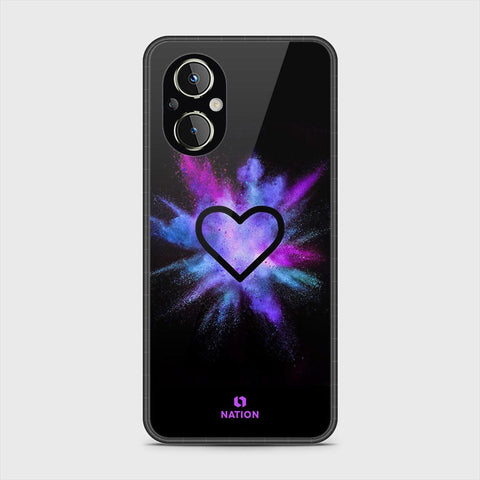 Oppo F21 Pro 5G Cover- Onation Heart Series - HQ Ultra Shine Premium Infinity Glass Soft Silicon Borders Case (Fast Delivery)