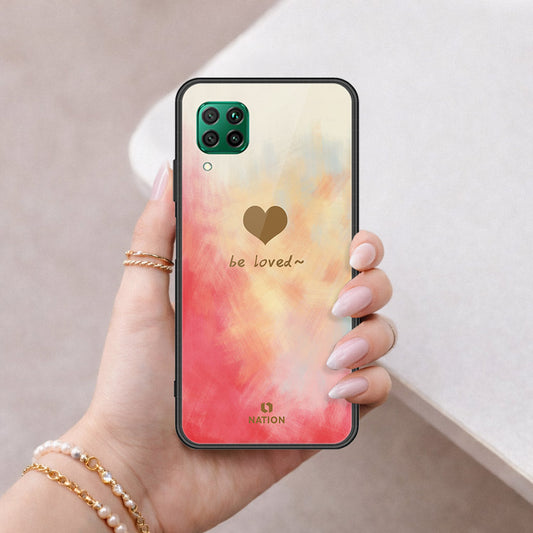 Huawei P40 lite Cover - Onation Heart Series - HQ Ultra Shine Premium Infinity Glass Soft Silicon Borders Case
