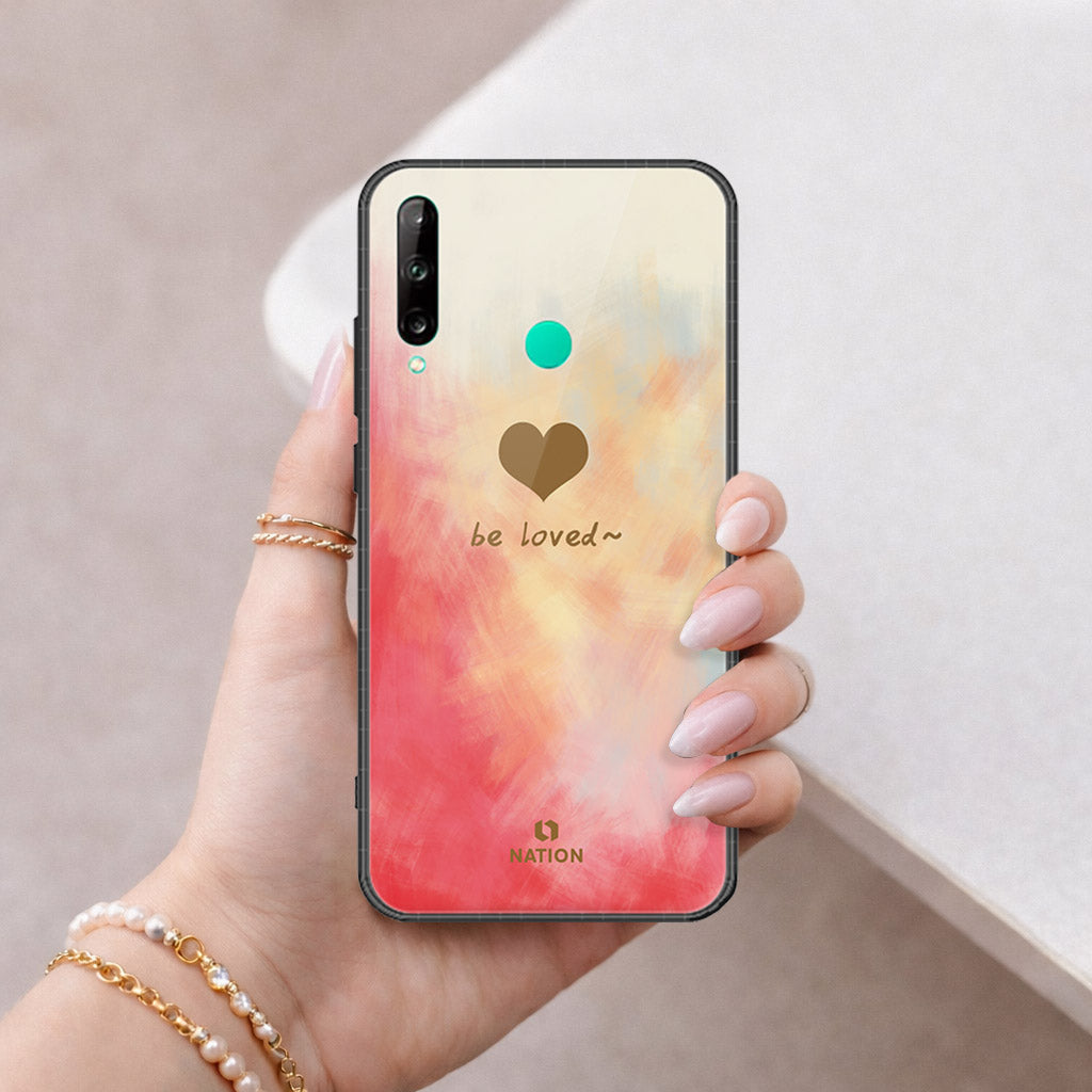 Huawei Y7P Cover - Onation Heart Series - HQ Ultra Shine Premium Infinity Glass Soft Silicon Borders Case