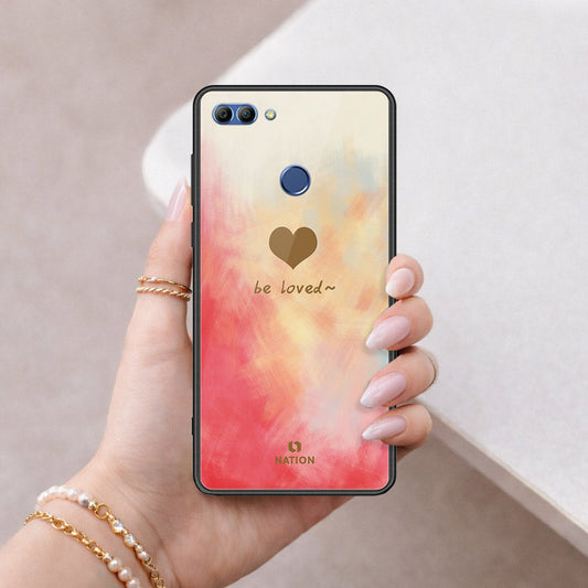 Huawei Y9 2018 Cover - Onation Heart Series - HQ Ultra Shine Premium Infinity Glass Soft Silicon Borders Case