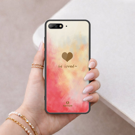 Huawei Y6 Prime 2018 Cover - Onation Heart Series - HQ Ultra Shine Premium Infinity Glass Soft Silicon Borders Case