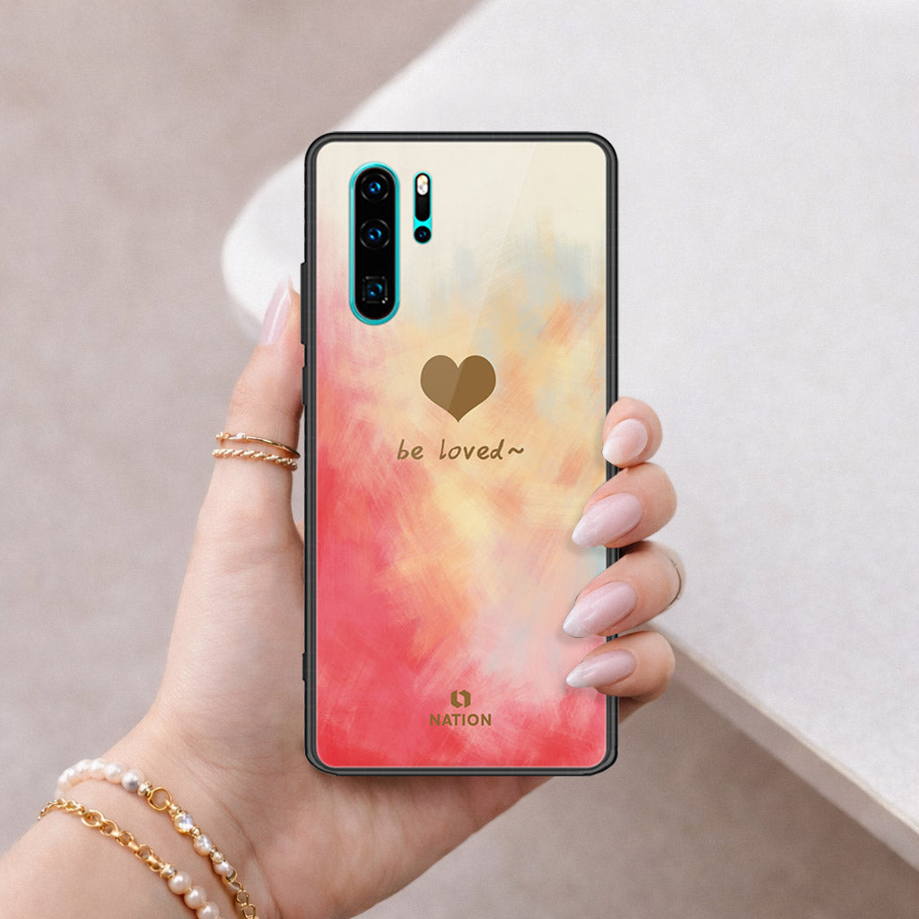Huawei P30 Pro Cover - Onation Heart Series - HQ Ultra Shine Premium Infinity Glass Soft Silicon Borders Case