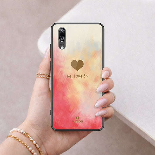 Huawei P20 Cover - Onation Heart Series - HQ Ultra Shine Premium Infinity Glass Soft Silicon Borders Case