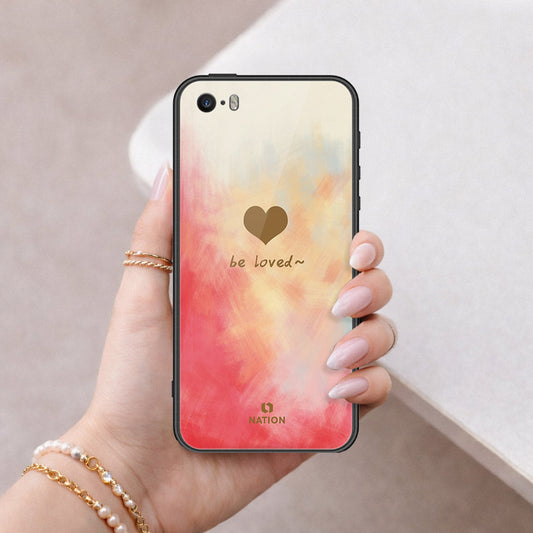 iPhone SE / 5s / 5 - Onation Heart Series - HQ Ultra Shine Premium Infinity Glass Soft Silicon Borders Case