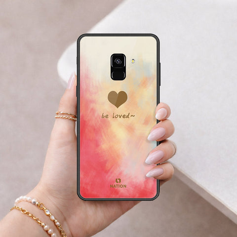 Samsung Galaxy A8 2018 Cover - Onation Heart Series - HQ Ultra Shine Premium Infinity Glass Soft Silicon Borders Case