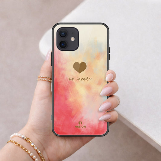 iPhone 12 - Onation Heart Series - HQ Ultra Shine Premium Infinity Glass Soft Silicon Borders Case