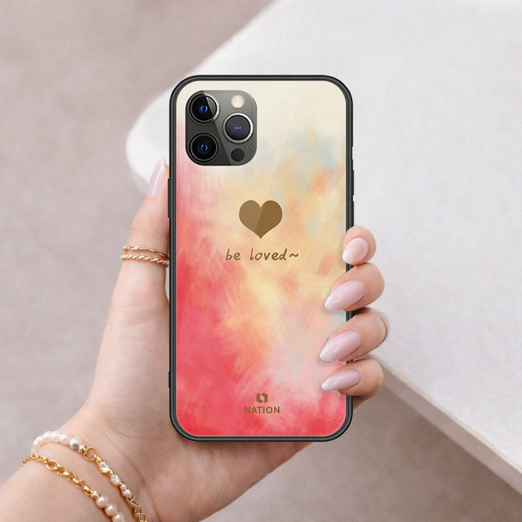 iPhone 12 Pro - Onation Heart Series - HQ Ultra Shine Premium Infinity Glass Soft Silicon Borders Case