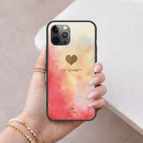 iPhone 12 Pro Max - Onation Heart Series - HQ Ultra Shine Premium Infinity Glass Soft Silicon Borders Case