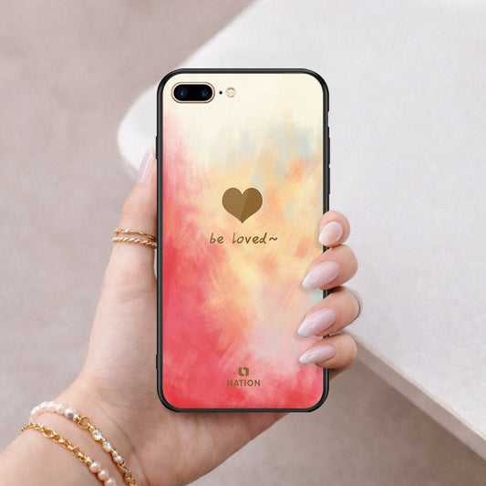 iPhone 8 Plus / 7 Plus - Onation Heart Series - HQ Ultra Shine Premium Infinity Glass Soft Silicon Borders Case
