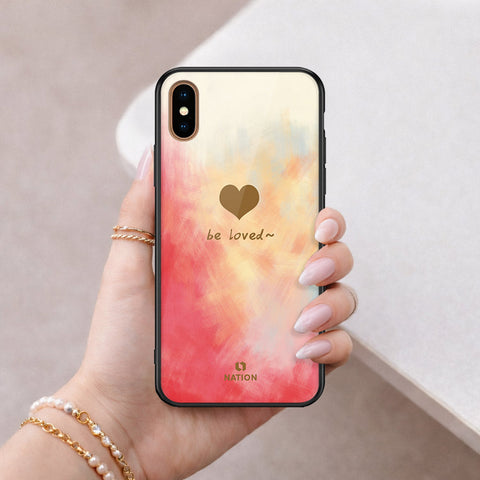 iPhone XS Max - Onation Heart Series - HQ Ultra Shine Premium Infinity Glass Soft Silicon Borders Case