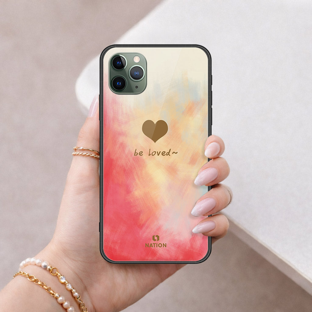 iPhone 11 Pro Max - Onation Heart Series - HQ Ultra Shine Premium Infinity Glass Soft Silicon Borders Case