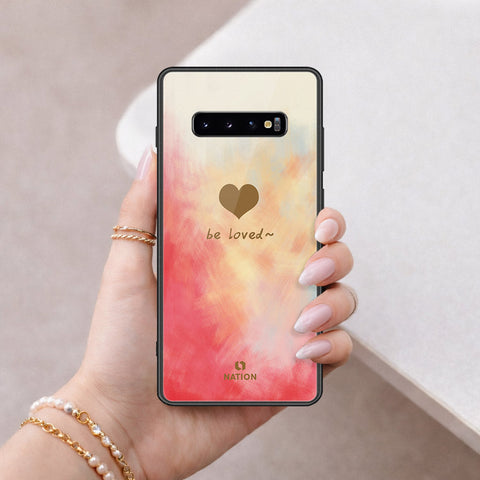 Samsung Galaxy S10 Plus Cover - Onation Heart Series - HQ Ultra Shine Premium Infinity Glass Soft Silicon Borders Case