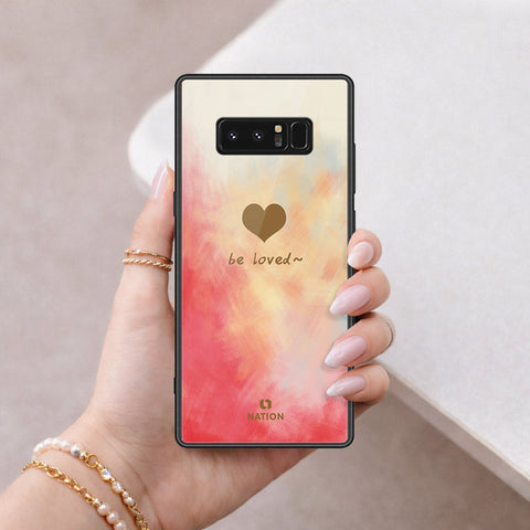 Samsung Galaxy Note 8 Cover - Onation Heart Series - HQ Ultra Shine Premium Infinity Glass Soft Silicon Borders Case