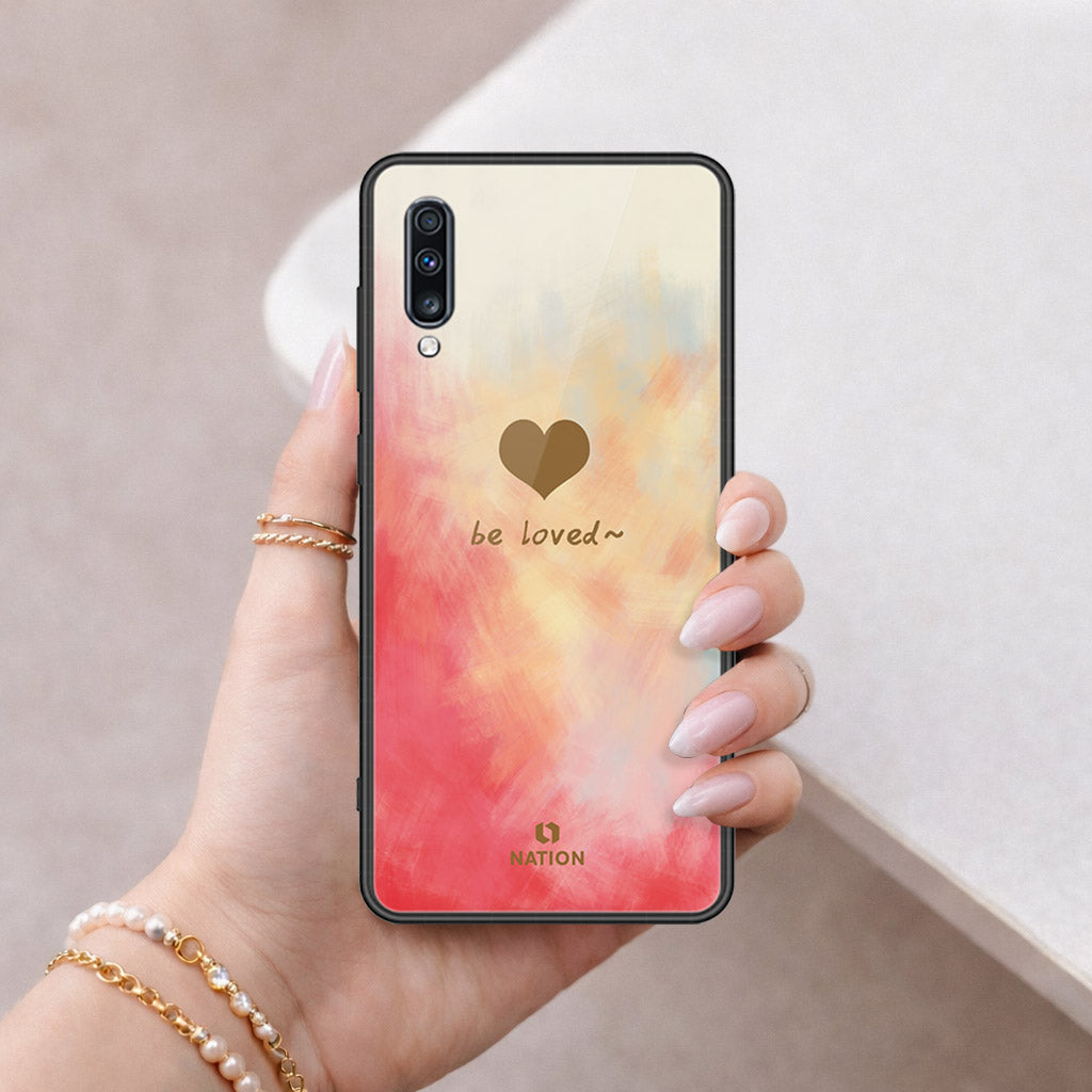 Samsung Galaxy A70s Cover - Onation Heart Series - HQ Ultra Shine Premium Infinity Glass Soft Silicon Borders Case