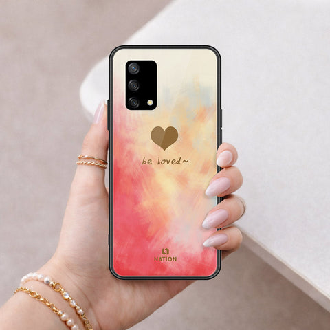 Oppo A95 Cover - Onation Heart Series - HQ Ultra Shine Premium Infinity Glass Soft Silicon Borders Case
