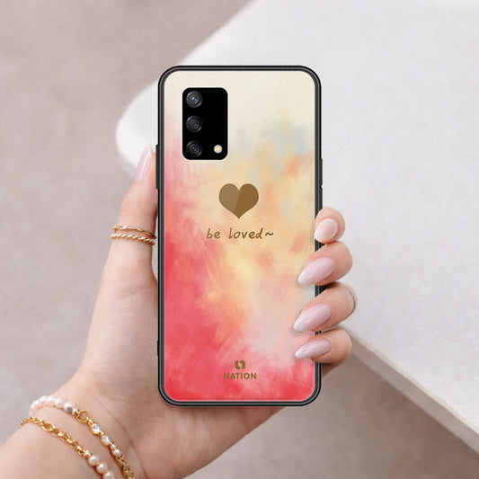 Oppo Reno 6 Lite Cover - Onation Heart Series - HQ Ultra Shine Premium Infinity Glass Soft Silicon Borders Case