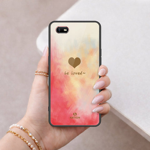 Oppo A1k Cover - Onation Heart Series - HQ Ultra Shine Premium Infinity Glass Soft Silicon Borders Case