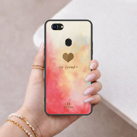 Oppo F5 Cover - Onation Heart Series - HQ Ultra Shine Premium Infinity Glass Soft Silicon Borders Case