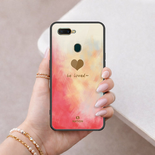Oppo A12 Cover - Onation Heart Series - HQ Ultra Shine Premium Infinity Glass Soft Silicon Borders Case